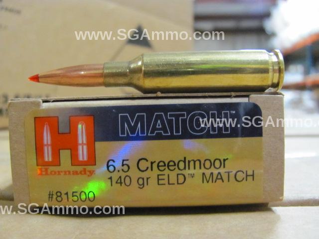 200 Round Case - 6.5 Creedmoor Hornady 140 Grain ELD Match Ammo - 81500